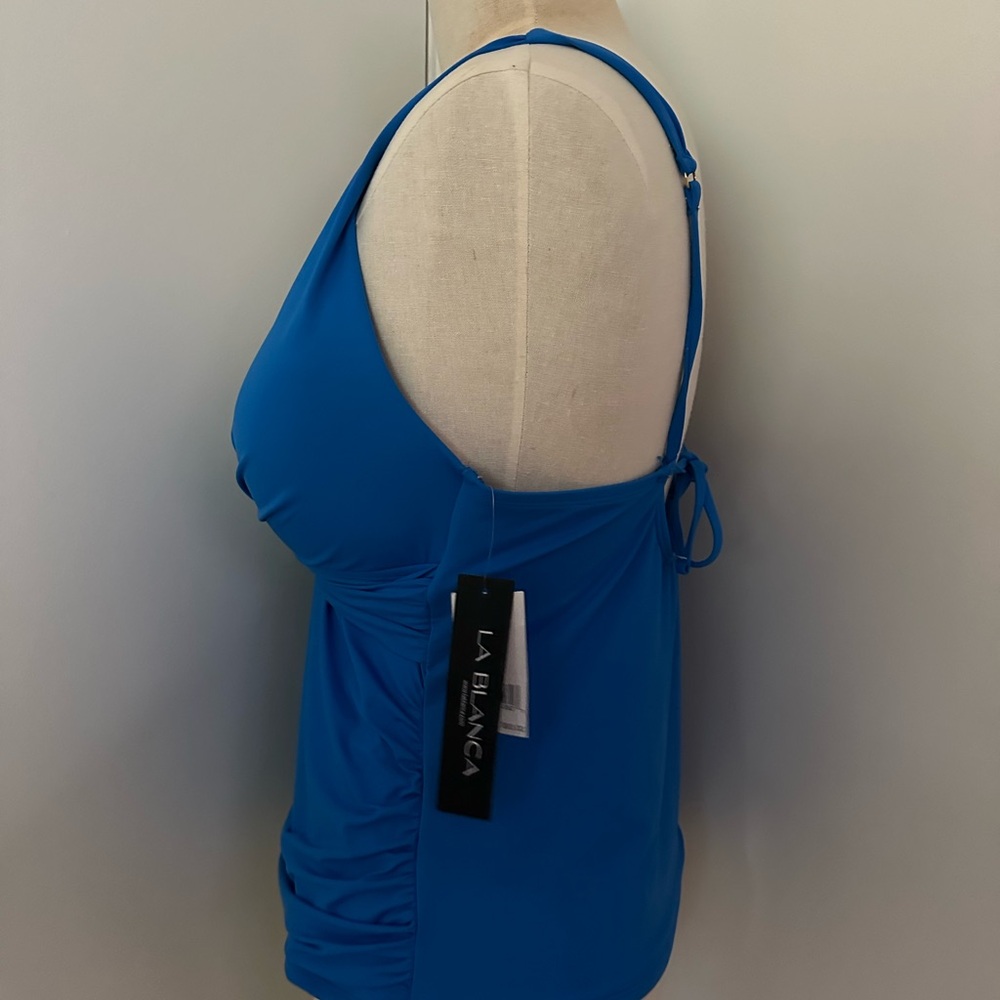 La Blanca Tankini Swim Top size 12. NWT, adjustable straps and front rushing - Picture 3 of 7